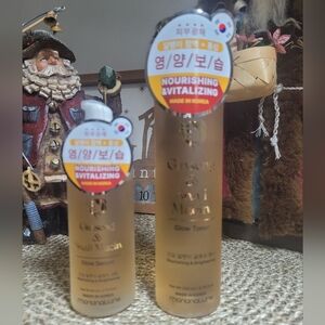 K-Beauty Duo Set: Montnature Ginseng & Snail Mucin Glow Toner and Serum